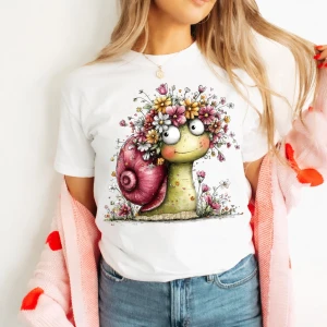 DAMSKA KOSZULKA ZE ŚLIMAKIEM - wzór ślimak24