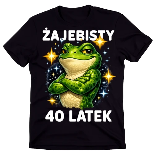 Koszulka męska na 40 urodziny - ŻAJEBISTY 40 LATEK.webp