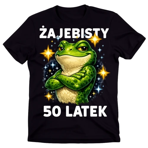 Koszulka męska na 50 urodziny - ŻAJEBISTY 50 LATEK.webp