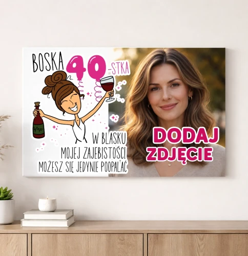 Obraz ze zdjęciem na 40 urodziny .webp