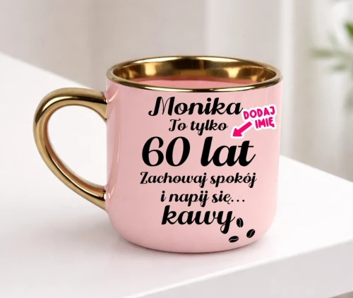 Kubek prezent na 60 urodziny z imieniem.webp