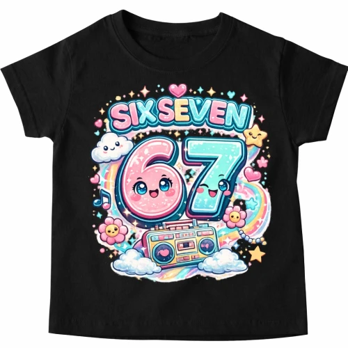 Koszulka z modnym motywem six seven.webp