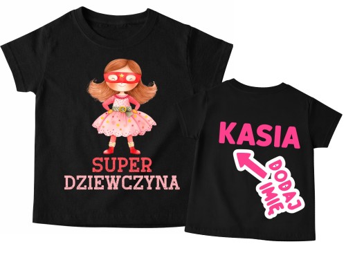 Koszulka dla dziewczynki z imieniem na prezent - SUPER DZIEWCZYNA.jpg