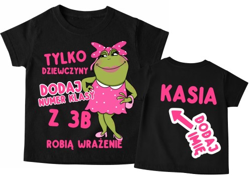 Koszulka dla dziewczynki z imieniem na prezent - tylko dziewczyny robią wrażenie.jpg