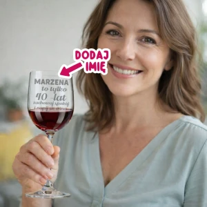 Prezent na 40 urodziny - kieliszek do wina na 40.webp