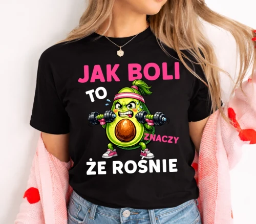 Koszulka dla fitnesiary , dziewczyny która chodzi na siłownie.webp