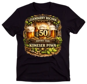 Koszulka na 50 urodziny dla konesera piwa.webp