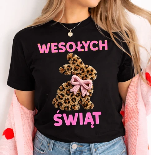Damska koszulka na Wielkanoc - WESOŁCYH ŚWIĄT .webp