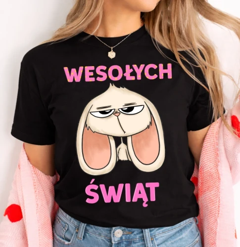 Damska koszulka świąteczna na Wielkanoc - wesołych świąt - wesołych65