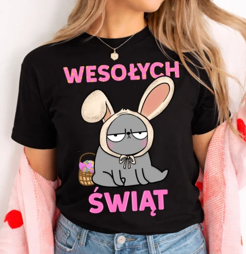 Damska koszulka świąteczna na Wielkanoc - wesołych świąt - wesołych67
