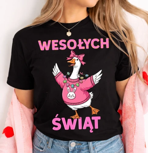 Damska koszulka świąteczna na Wielkanoc - wesołych świąt - wesołych68