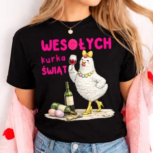 Damska koszulka na Wielkanoc - WESOŁYCH KURKA ŚWIĄT - wesołych84