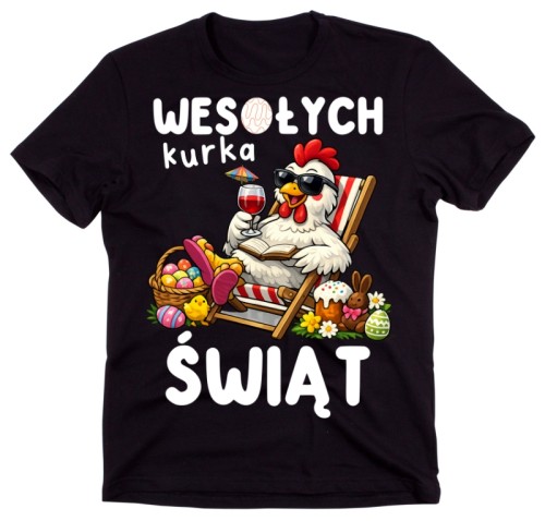 Śmieszna męska koszulka na Wielkanoc -WESOŁYCH KURKA ŚWIĄT - WESOŁYCH87
