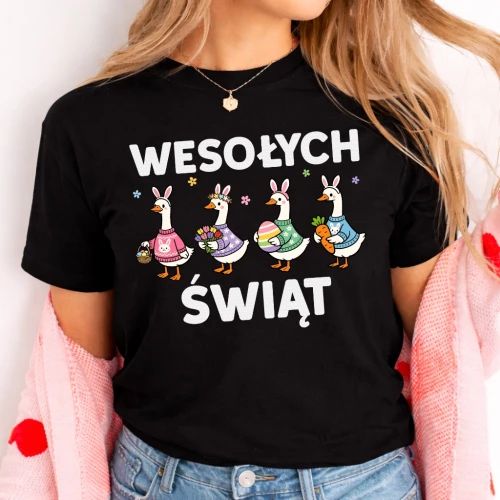Damska koszulka wielkanocna - WESOŁYCH ŚWIĄT - wesołych889