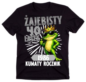 Koszulka męska na prezent na 40 - ŻAJEBISTY 40 LATEK 