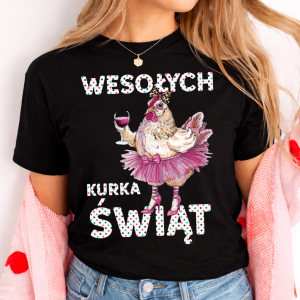 Damska koszulka na Wielkanoc - WESOŁYCH KURKA ŚWIĄT - wesołych 780