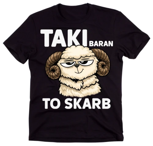 Męska wielkanocna koszulka - TAKI BARAN TO SKARB .webp