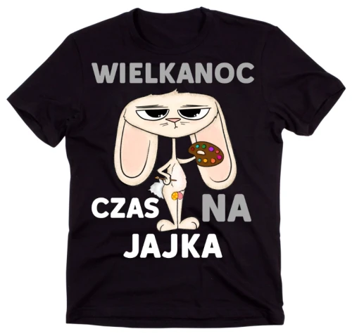 Śmieszna męska koszulka na Wielkanoc - CZAS NA JAJKA.webp