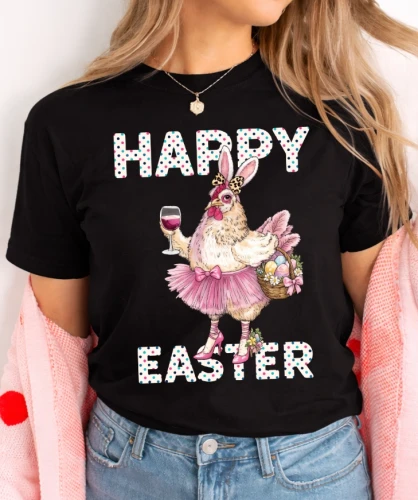 Damska wielkanocna koszulka HAPPY EASTER