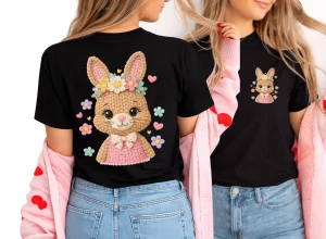 Świąteczna koszulka na Wielkanoc z zajączkiem 