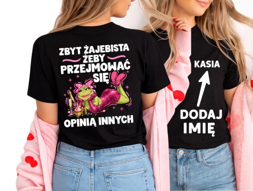 Personalizowana damska koszulka na prezent - zbyt żajebista