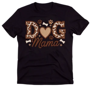 Czarna koszulka ''dog mama''