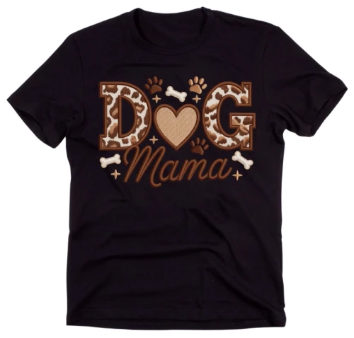 Czarna koszulka ''dog mama''
