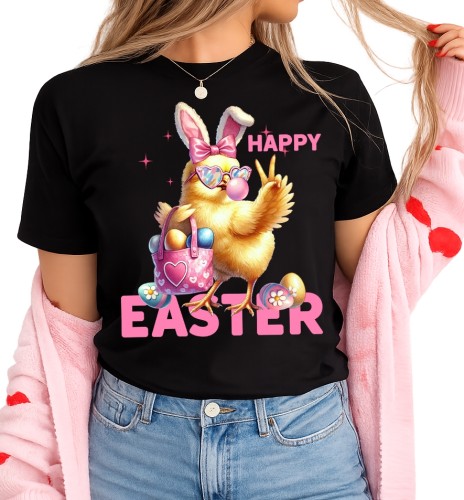 Damska koszulka na Wielkanoc - HAPPY EASTER - wesołych224