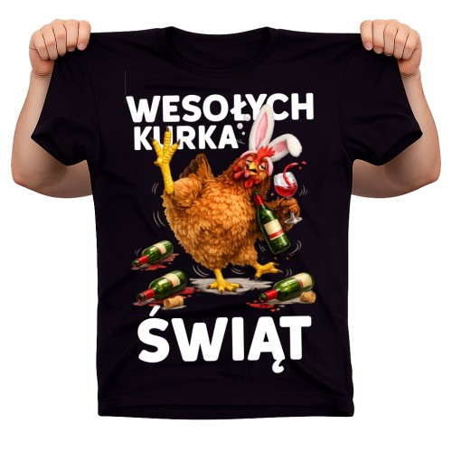 Śmieszna koszulka na Wielkanoc - WESOŁYCH KURKA ŚWIĄT.jpg