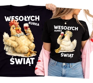 Zestaw koszulek na Wielkanoc dla pary WESOŁYCH KURKA ŚWIĄT ZZZ.webp
