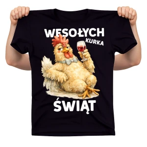 Męska koszulka na WIELKANOC - WESOŁYCH KURKA ŚWIĄT 