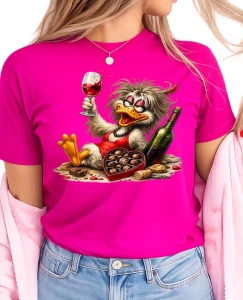 Śmieszna koszulka damska z nadrukiem 