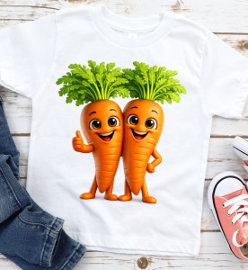 Koszulka w marchewki na Dzień MARCHEWKI DO PRZEDSZKOLA  wzór marchewki2