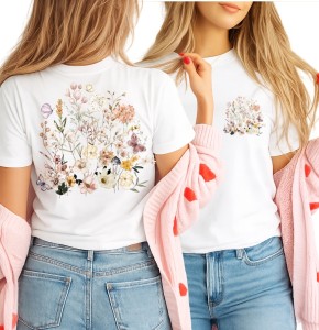 Damska koszulka w kwiaty - kwiaty102
