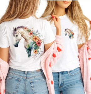 Damska koszulka z koniem - KON020