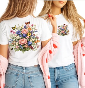 Damska koszulka w kwiaty - kwiat111