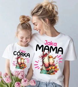 Zestaw koszulek dla mamy i córki - JAKA MAMA TAKA CÓRKA