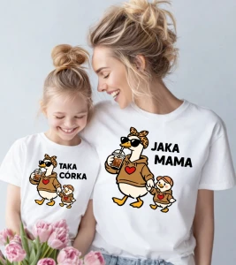 Zestaw koszulek dla mamy i córki - JAKA MAMA TAKA CÓRKA 
