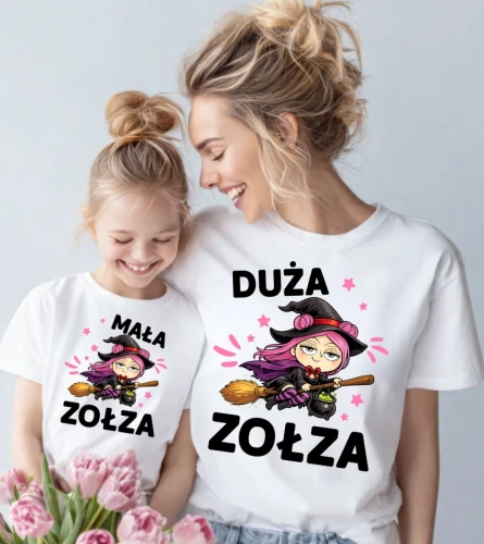 ZESTAW KOSZULEK dla mamy i córki ''DUŻA ZOŁZA I MAMA ZOŁZA''.webp