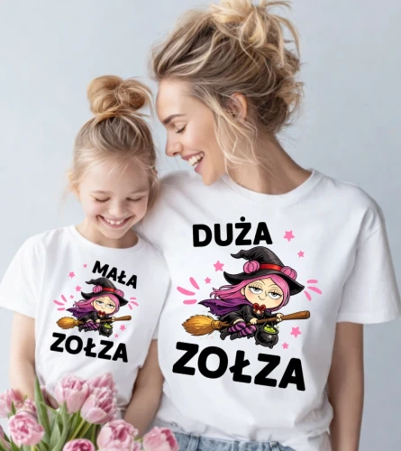 Zestaw koszulek dla mamy i córki - MAŁA ZOŁZA I DUŻA ZOŁZA