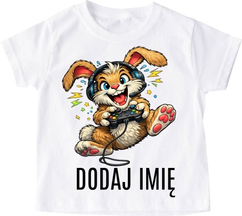 Koszulka z zajączkiem na Wielkanoc dla chłopaka grającego w gry bunny12