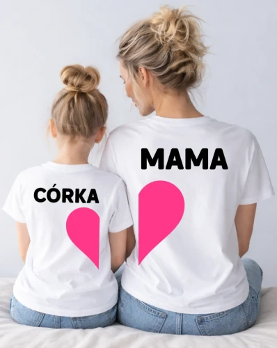Zestaw koszulek dla mamy i córki - MAMA & CÓRKA