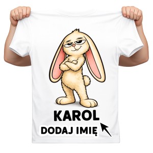 Personalizowana Koszulka z zającem na Wielkanoc 
