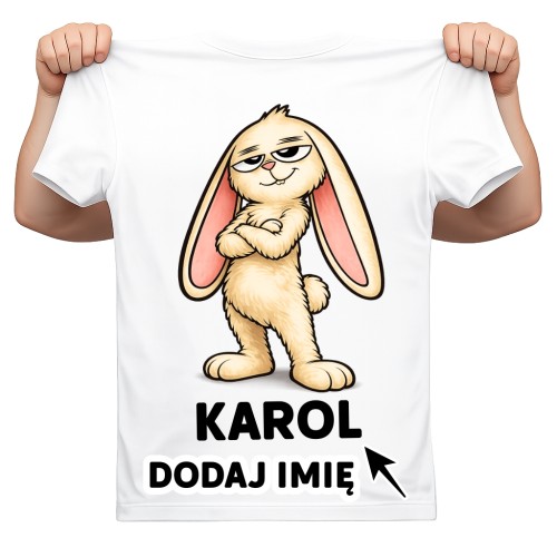 Personalizowana Koszulka z zającem na Wielkanoc
