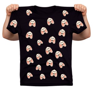 Śmieszna koszulka w zajączki na Wielkanoc 