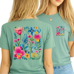 Koszulka w kwiaty - wzór kwiaty