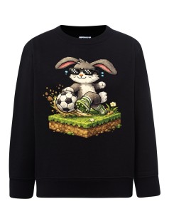 Bluza dla dziecka na Wielkanoc z zającem grającym w piłkę