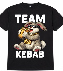 Śmieszna koszulka z kebabem  TEAM BEBAB 