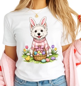 DAMSKA KOSZULKA WIELKANOCNA z White Terrier