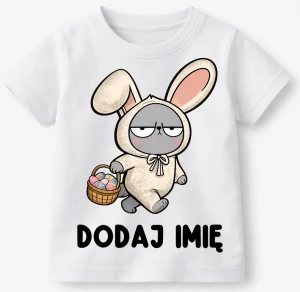 Koszulka dla DZIECKA Z IMIENIEM na Wielkanoc  - ZAJĄC.webp
